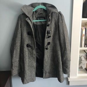 Gray duffle coat